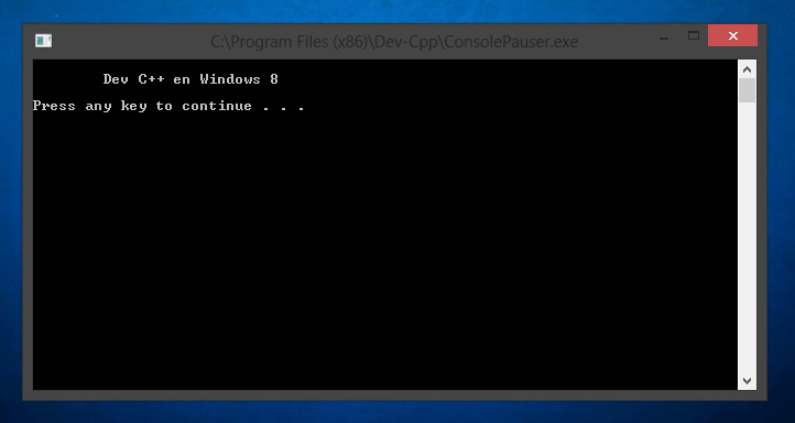 Dev C Windows 8 pic